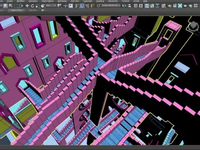 Squid Game Stairs Map 3D model