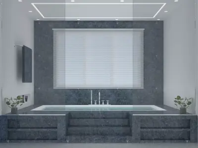 Bathtub Design  Low-poly 3D model