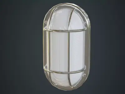 Bulkhead Light 1B Low-poly 3D model