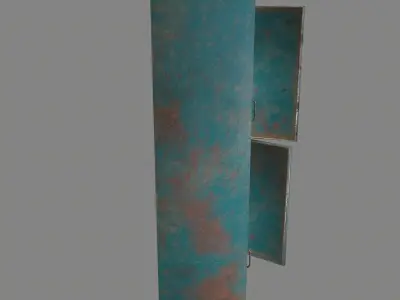 locker 6 lockers - lockers Low-poly 3D model