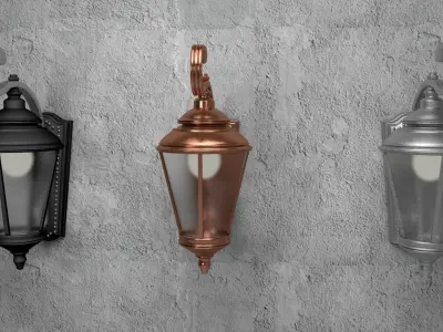 Street Wall Lamp 3D model purchase