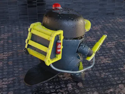 Robo Agent P Low-poly 3D model