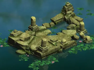 Model - Kashayana Buddha Forest Water Cloister 3D model