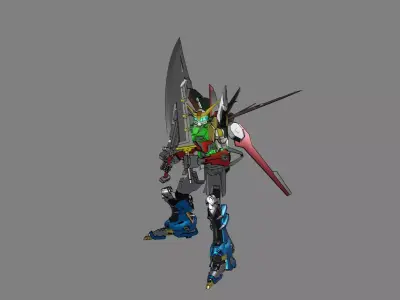 Attacker Gundam B 3 3D model