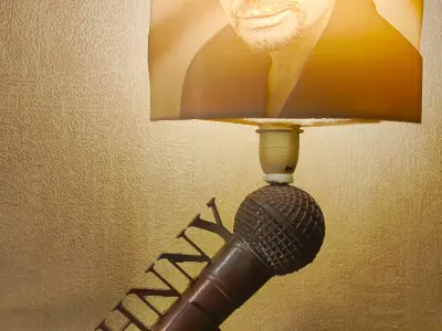 Johnny Hallyday lampe et litophane 3D print model