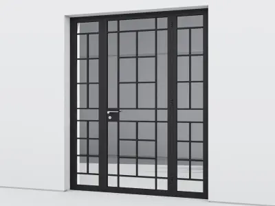 Aluminium door 72 3D model