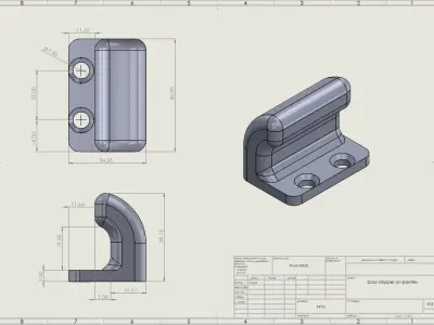 Door stopper on panties 3D print model