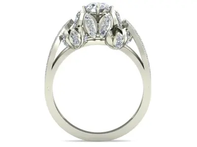 Women Wedding Engagement Ring 3D print model 27
