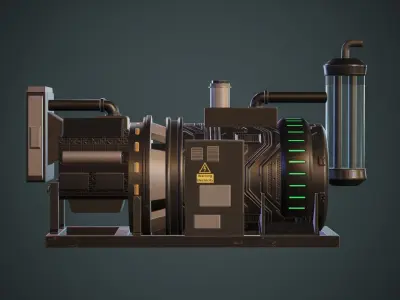 Power Generator Low-poly 3D model
