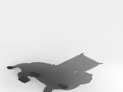 One hundred thousand mountains - stone - lion 3D model