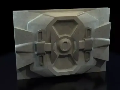 SciFi Door Low-poly 3D model purchase