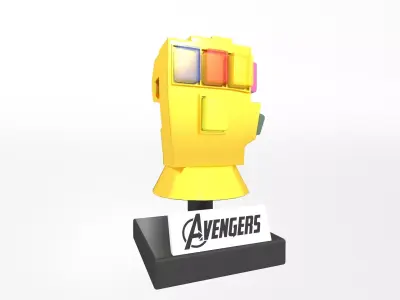 Lego Infinity Gauntlet v4 001 Low-poly 3D model
