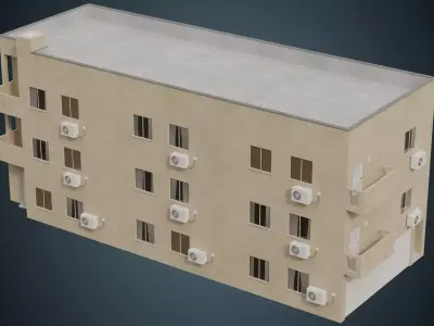 Building 6A Low-poly 3D model purchase