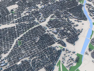 Bakersfield City California United States 3D model