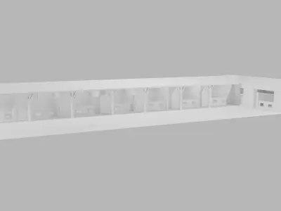 Horse Stable Low-poly 3D model