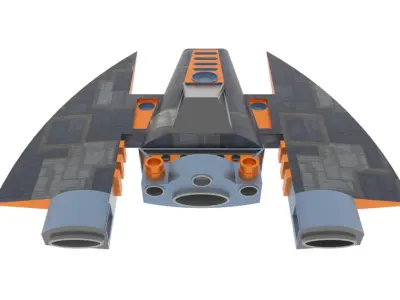 Antonov An Spaceship  Low-poly 3D model