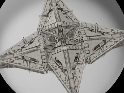 Ra Has Returned Sci-Fi City Tower ruin 6 3D model