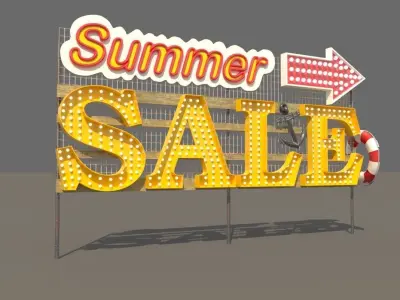 Advertising stand SALE  3D model