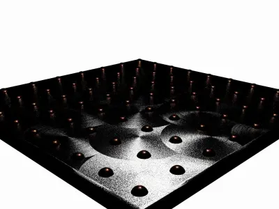 Architectural element for spaceship or industrial space Low-poly 3D model