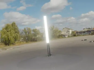 Galvanized Light-Column -28- Street-Light 9 Low-poly 3D model