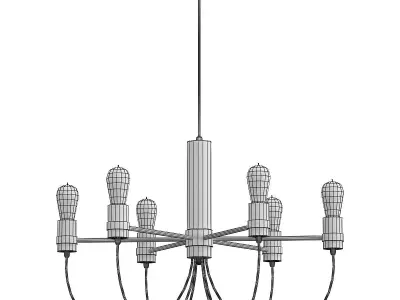 Favourite-Nano-1522-6P chandelier with six lights 3D model
