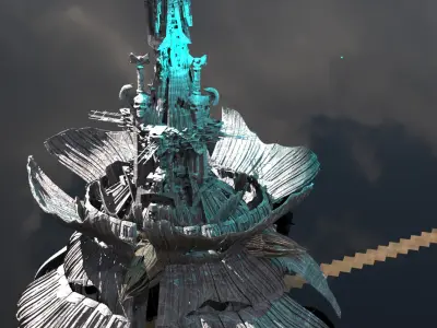 Skeletor sci fi satellite   3D model
