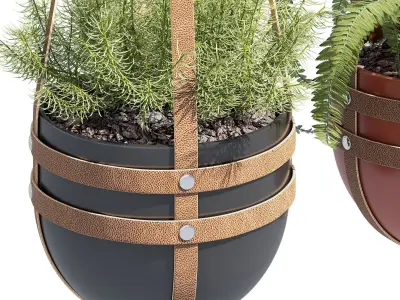 Leather plant hanger 3D model