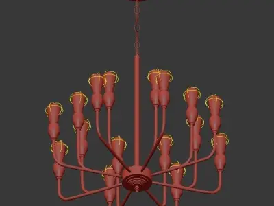 Elk chandelier 3D model get