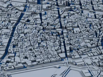 Barcelona City 3D Model Sagrada Familia Architecture 3D print model purchase