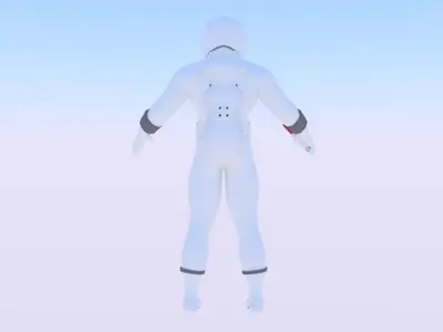 Astronaut Low-poly 3D model