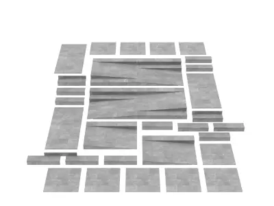 Ramp Stair Low-poly 3D model