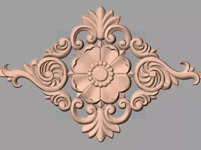 European furniture 3D relief models for CNC wood engraving E248 3D model