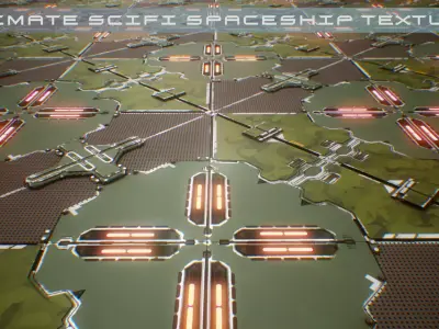 PBR Sci-Fi Spaceship Texture 05 Low-poly 3D model