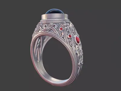 Cathedral Nocturne Ring 3D print model