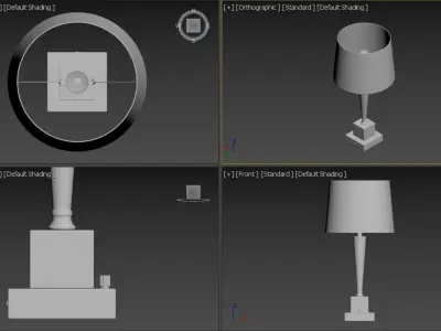 Possini Euro Design Wayne Modern Table Lamps 3D model