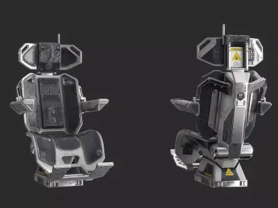 Sci Fi Control Chair Low-poly 3D model
