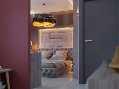 azure Master Bedroom 01 3D model