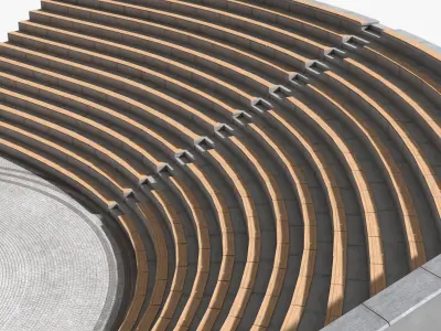  Stone Amphitheater with Stage 