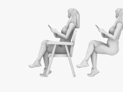 Woman reading 3D print model