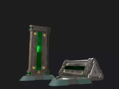 Scifi Fuel Cell Low-poly 3D model