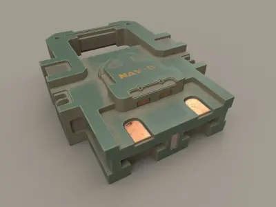 Stylized Scifi Cartridge Low-poly 3D model