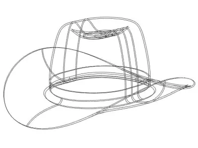 Western Cowboy Hat 3D model