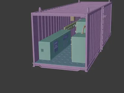 Gold Mining series no 1- electric container Free low-poly 3D model