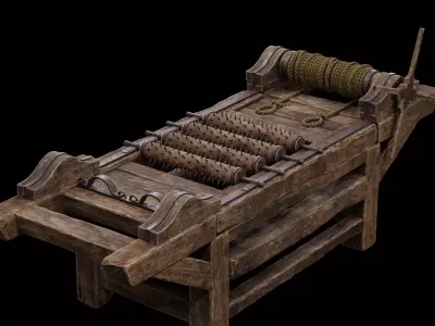 NANITE RACK TORTURE DEVICE - REAL TIME NEXT GEN STRETCHING TABLE Low-poly 3D model