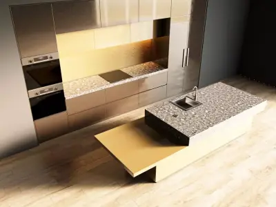 37-Kitchen1 glossy 4 3D model