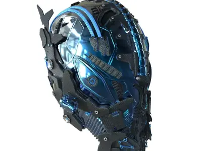 Sci-Fi Head 3D model