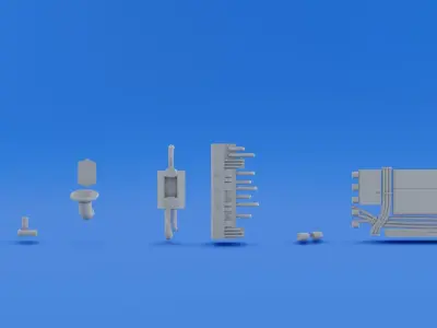 Low poly sci fi assets Low-poly 3D model