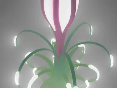 Stylish Lamp Alien plant design 3D model