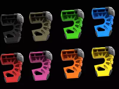 Door Stop on the Carabiner Low-poly 3D model