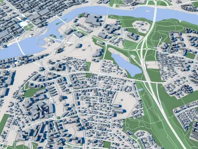 Joensuu City Finland 3D model